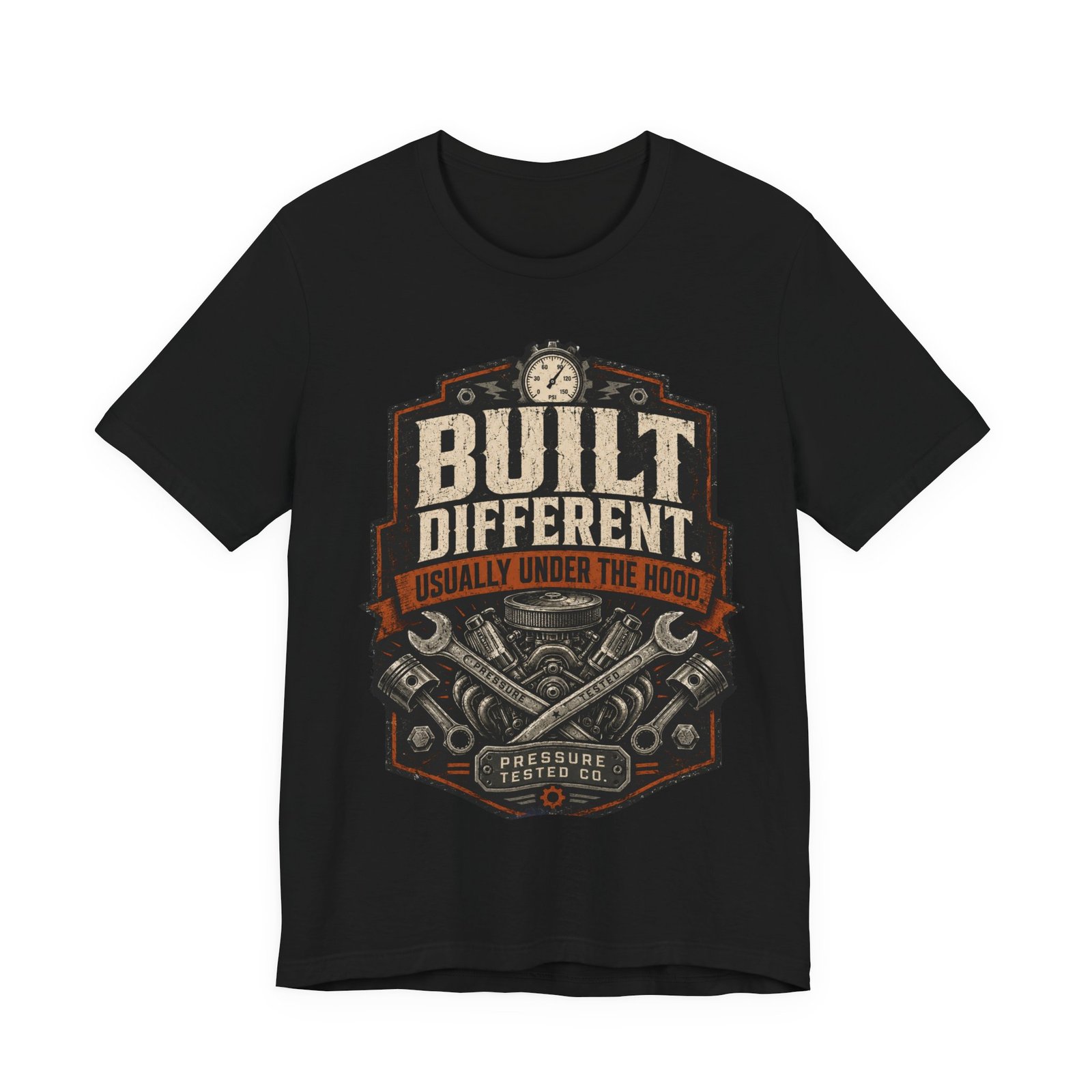 Built Different. Usually Under The Hood. Mechanic Shirt, Gift for Mechanic Dad