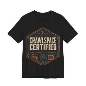 Crawlspace Certified T‑Shirt — Funny HVAC / Home Inspector Gift