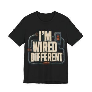 Electrician T-Shirt — "I'm Wired Different" Funny Vintage Tradesman Tee