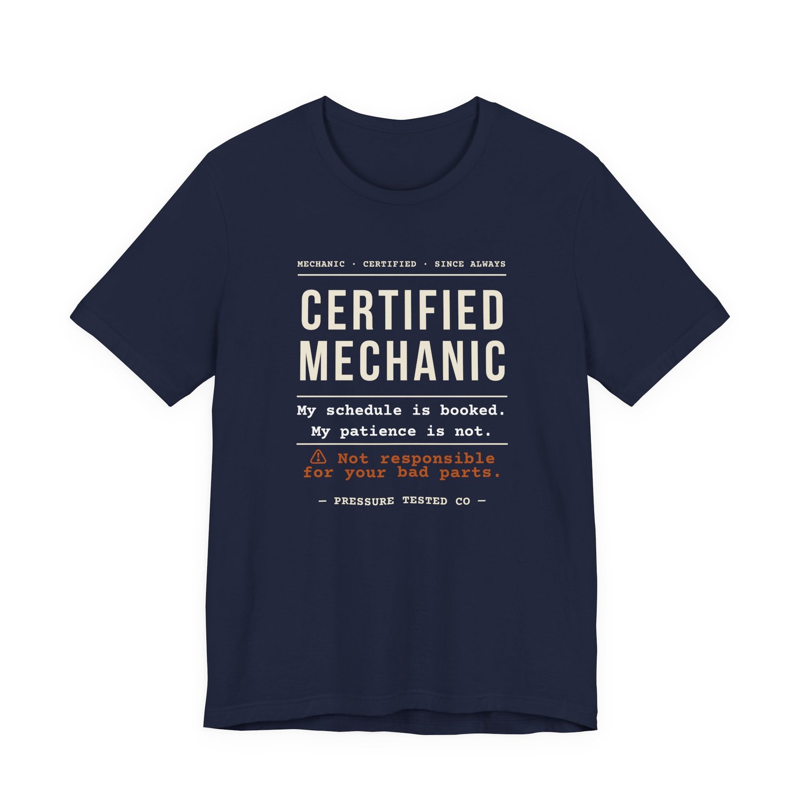 Certified Mechanic My Schedule Is Booked My Patience Is Not, Mechanic Shirt, Gift for Mechanic - Image 3
