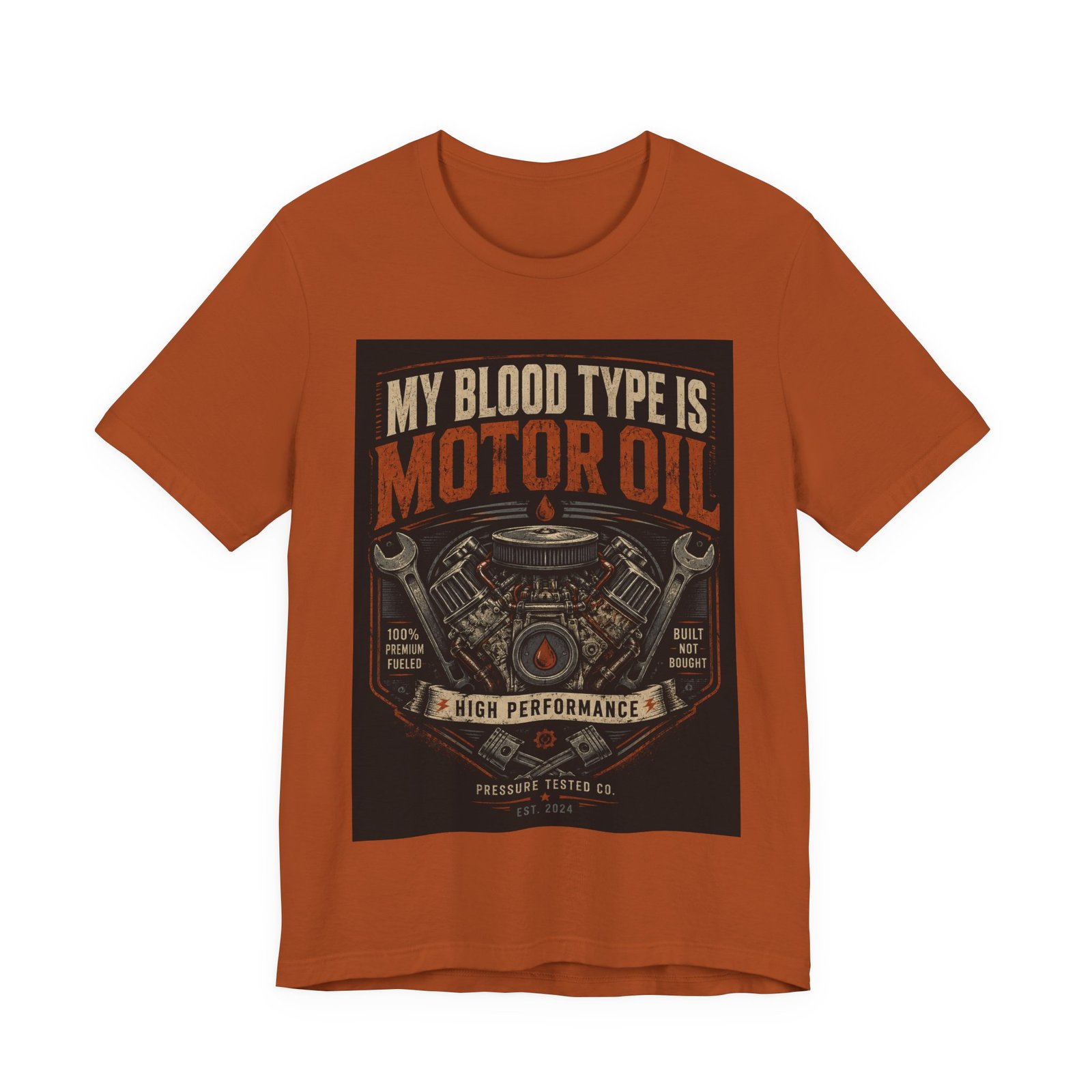 My Blood Type is Motor Oil. Mechanic Shirt, Gift for Mechanic Dad - Image 2