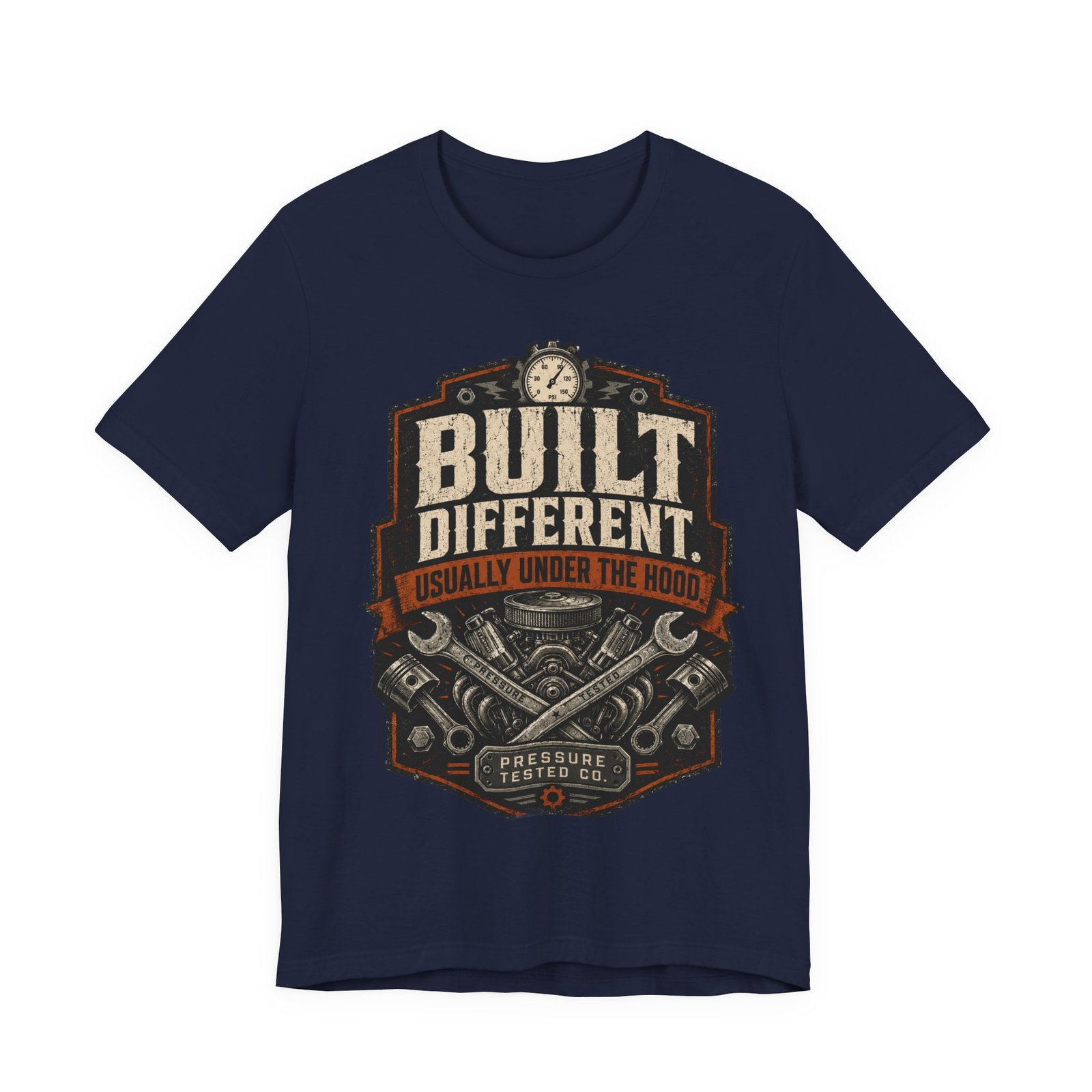 Built Different. Usually Under The Hood. Mechanic Shirt, Gift for Mechanic Dad - Image 7