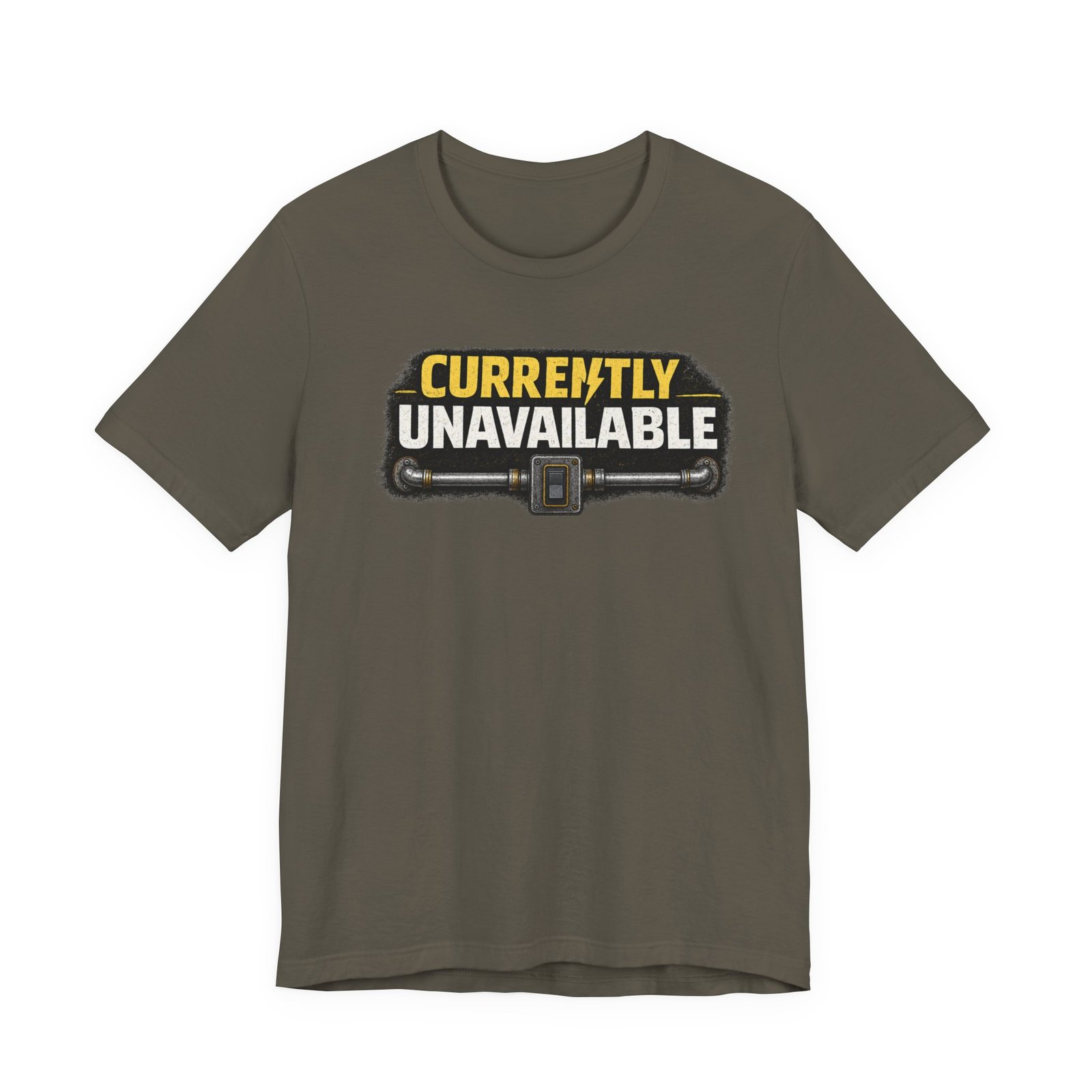 Electrician T-Shirt — "Currently Unavailable" Funny Vintage Tradesman Tee - Image 3