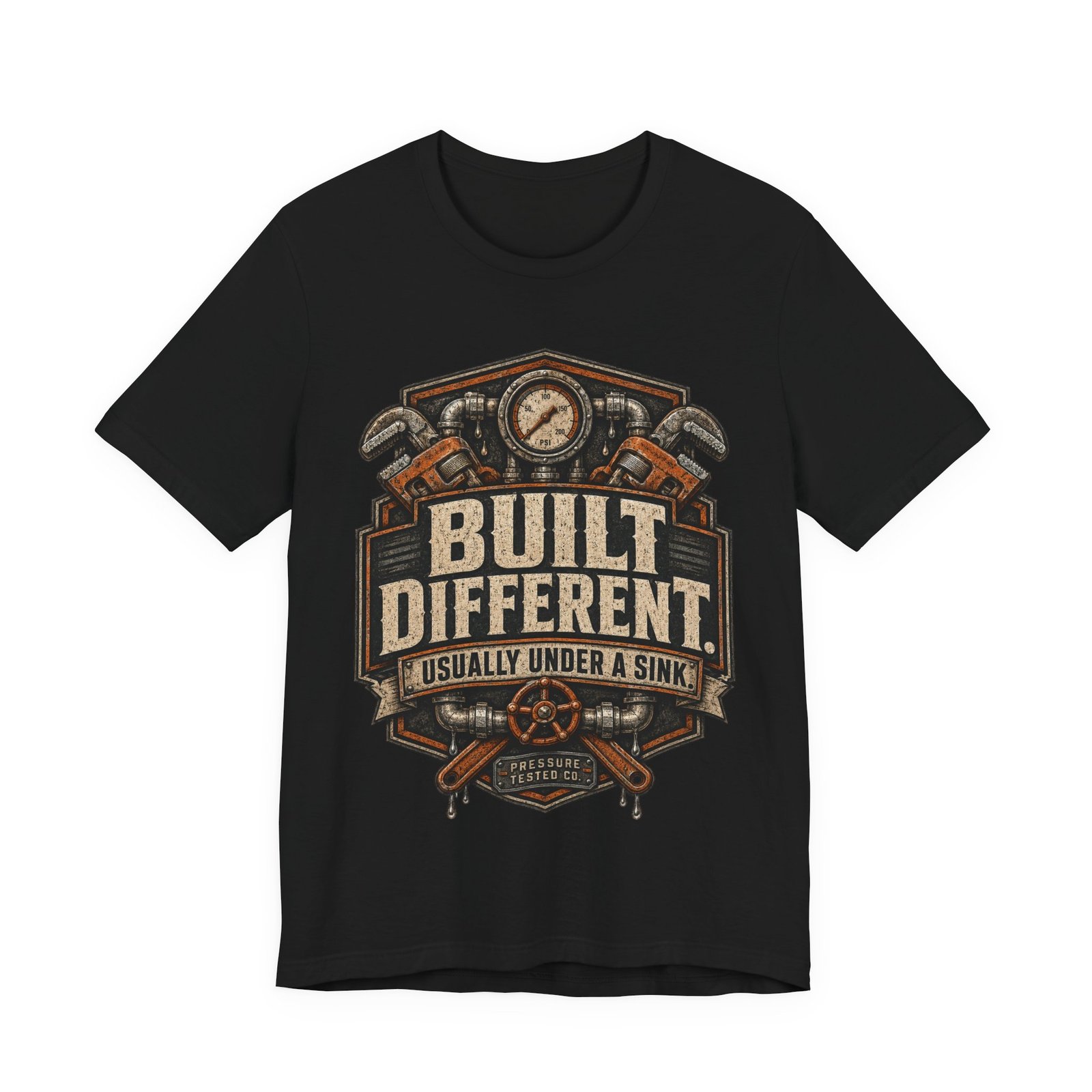 Built Different. Usually Under The Sink. Plumber Shirt, Gift for Plumber Dad