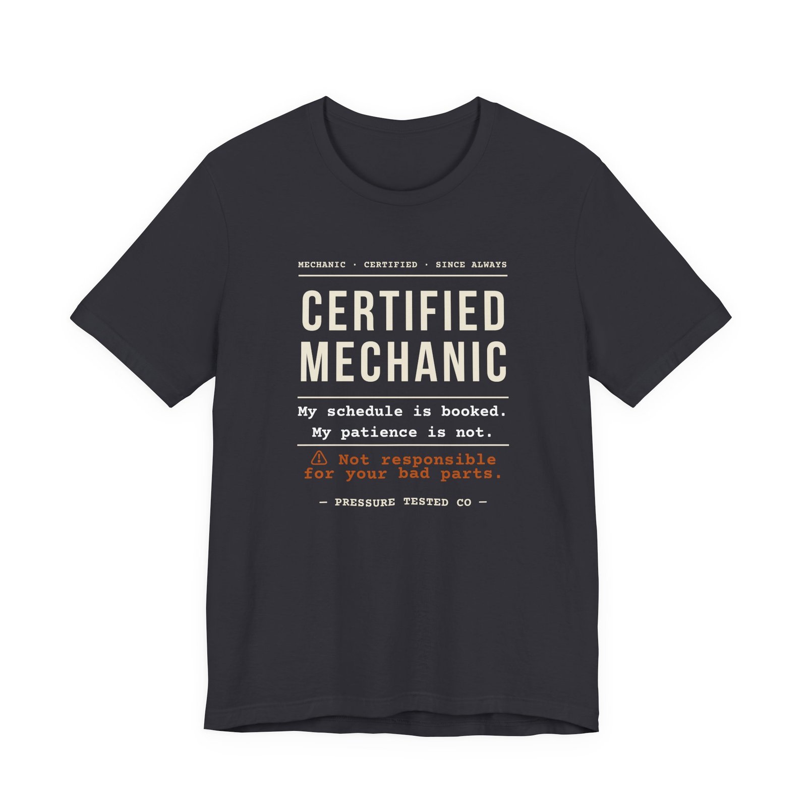 Certified Mechanic My Schedule Is Booked My Patience Is Not, Mechanic Shirt, Gift for Mechanic - Image 2