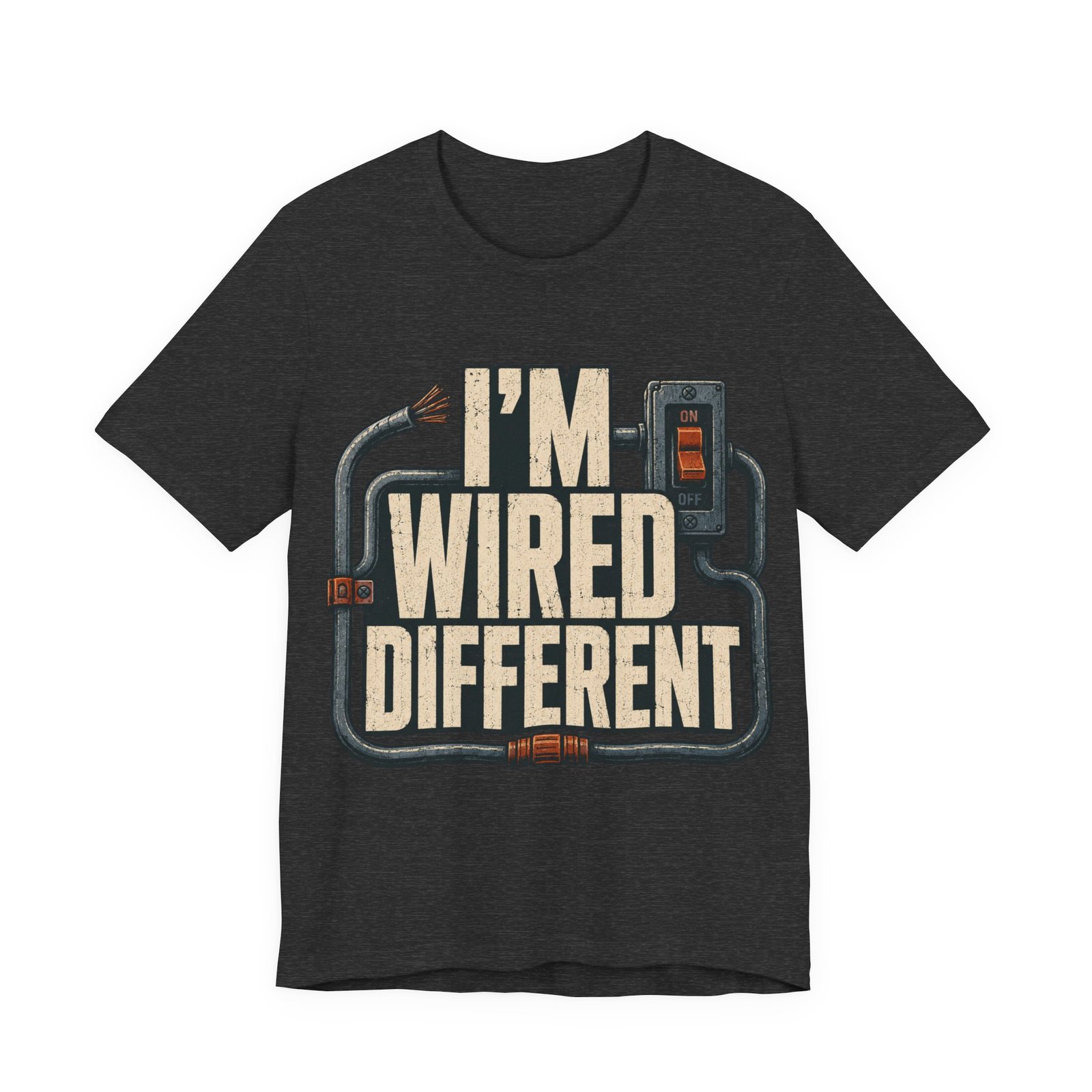 Electrician T-Shirt — "I'm Wired Different" Funny Vintage Tradesman Tee - Image 5