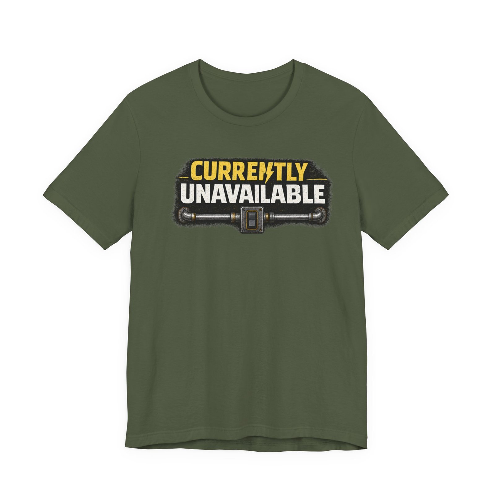 Electrician T-Shirt — "Currently Unavailable" Funny Vintage Tradesman Tee - Image 4