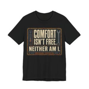"Comfort Isn't Free. Neither Am I." – Funny Shirt for HVAC & Tradespeople