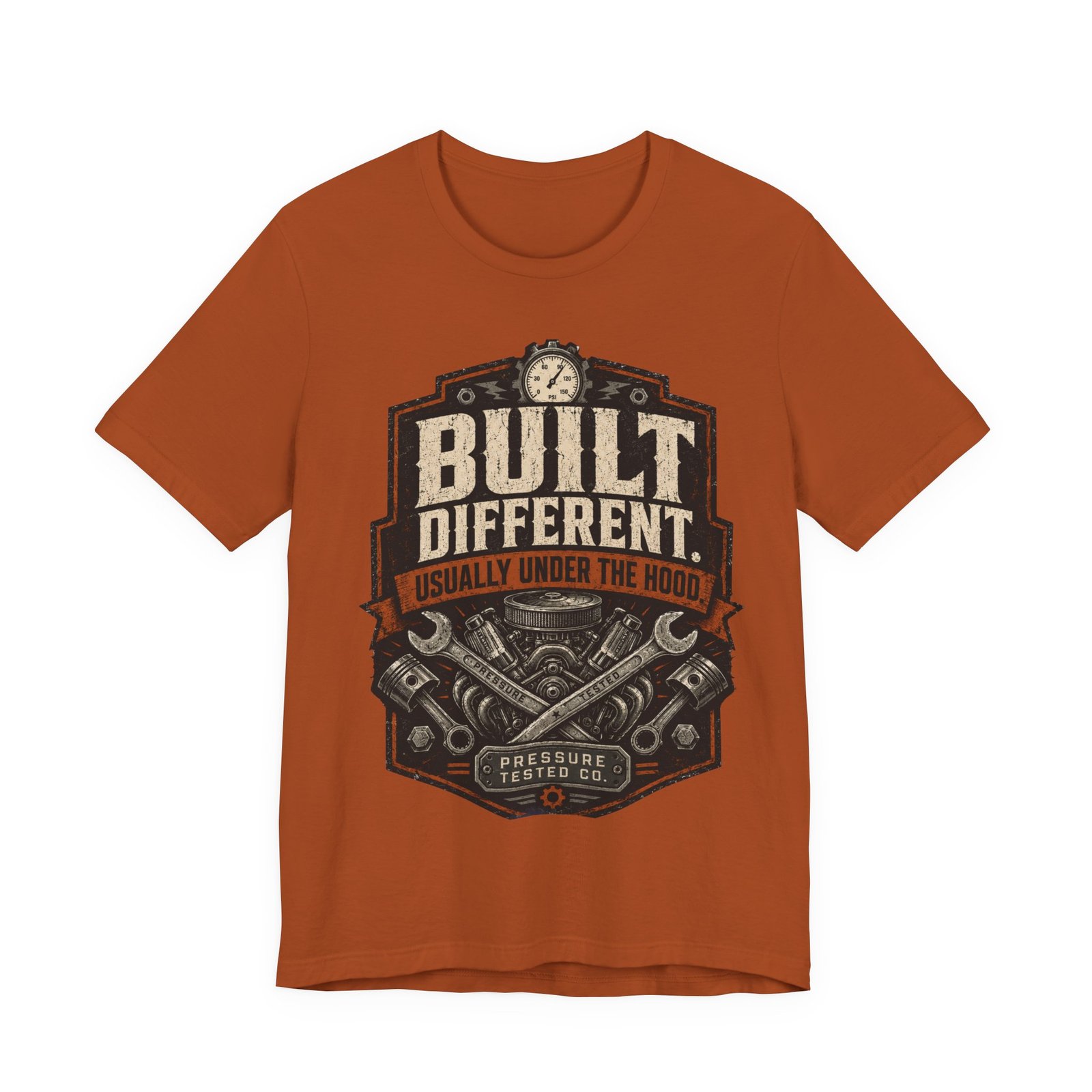 Built Different. Usually Under The Hood. Mechanic Shirt, Gift for Mechanic Dad - Image 2