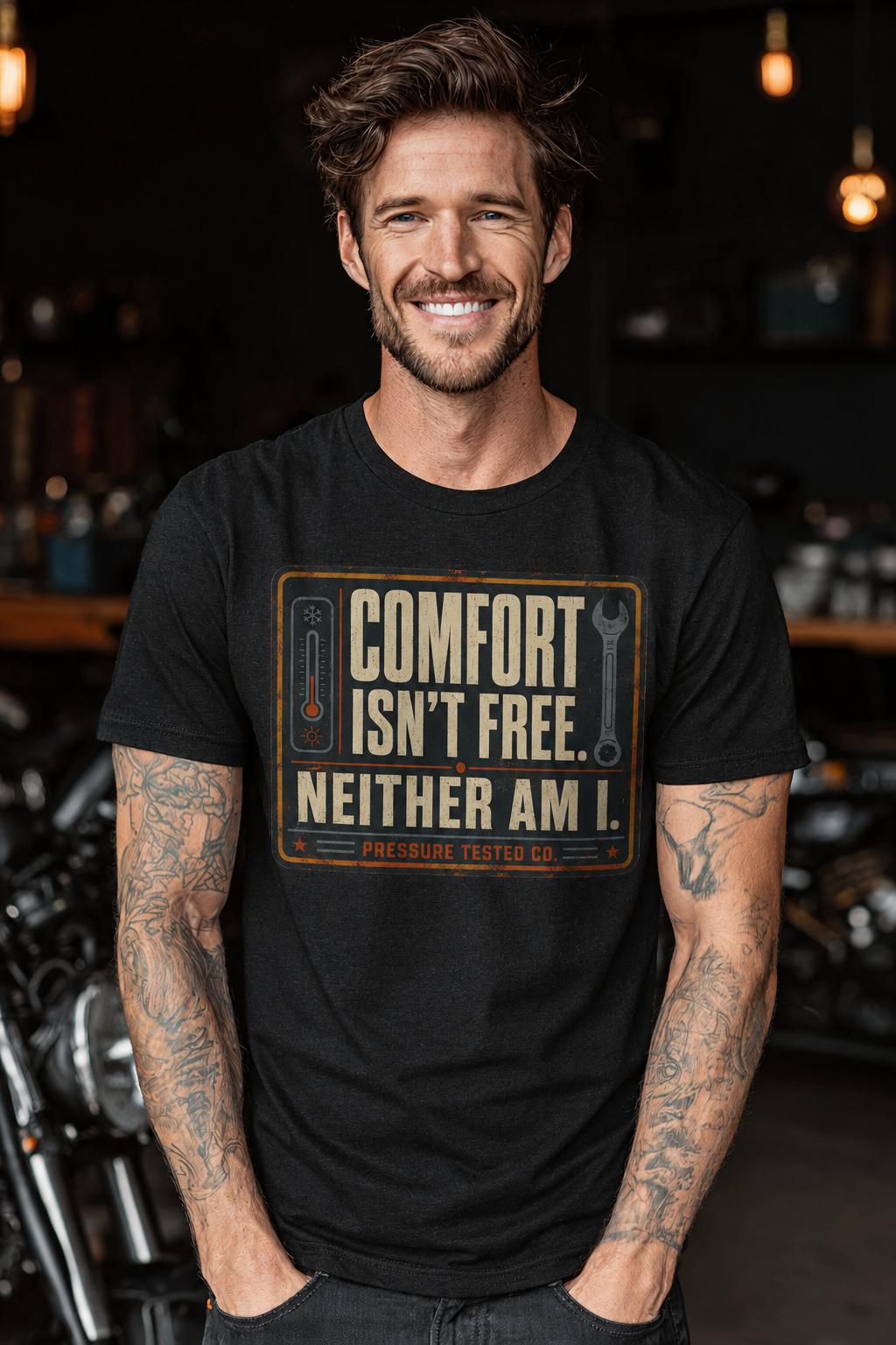 COMFORT-ISN'T-FREE-BLACK-HEATHER Comfort Isn't Free. Neither Am I.