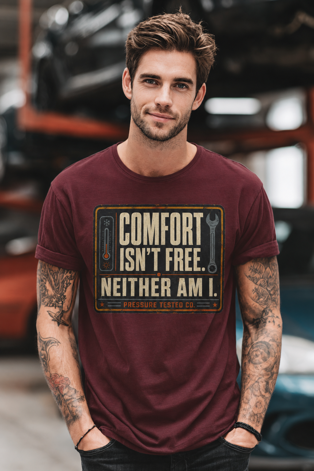 COMFORT-ISN'T-FREE-CARDINAL Comfort Isn't Free. Neither Am I.