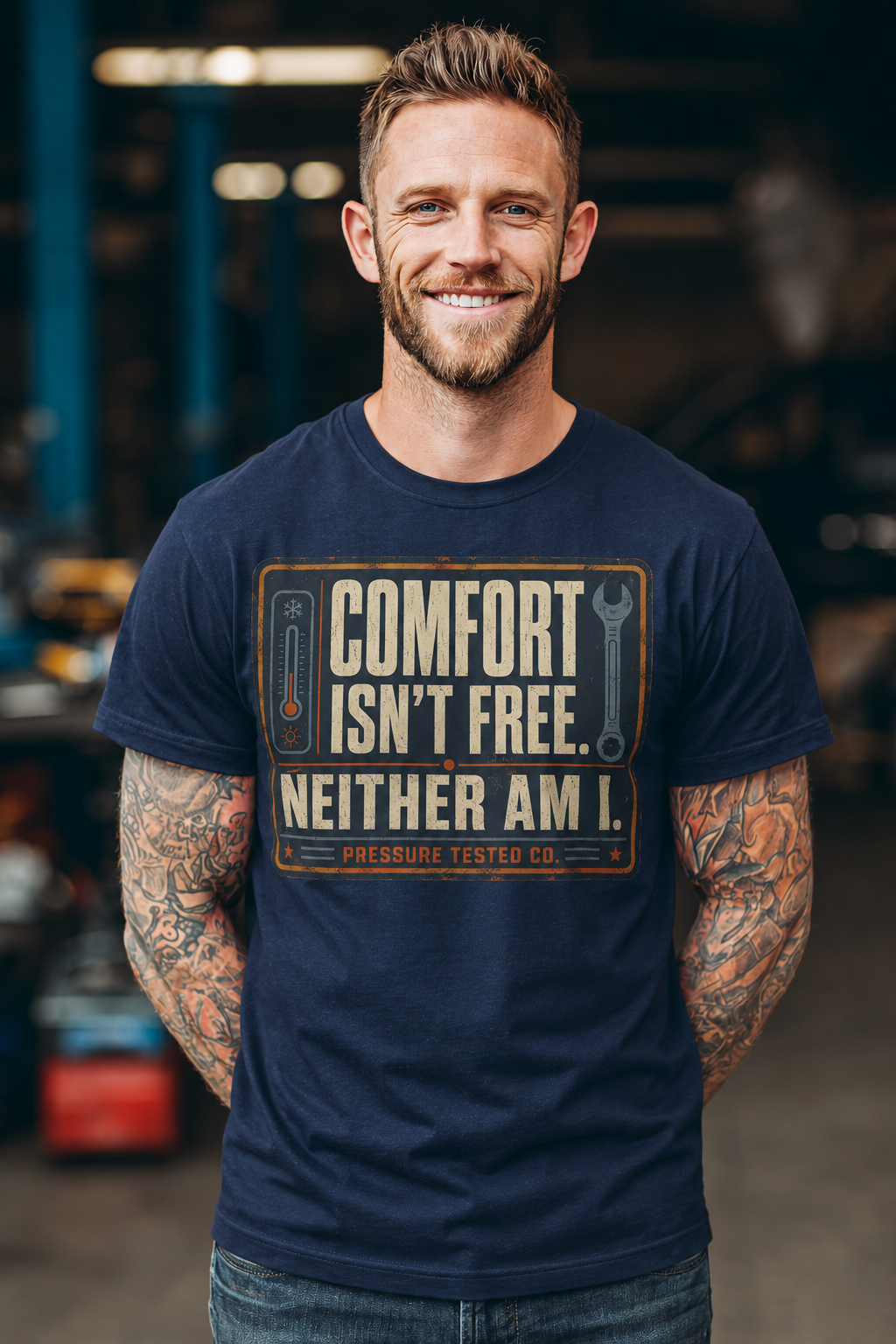 COMFORT-ISN'T-FREE-NAVY Comfort Isn't Free. Neither Am I.
