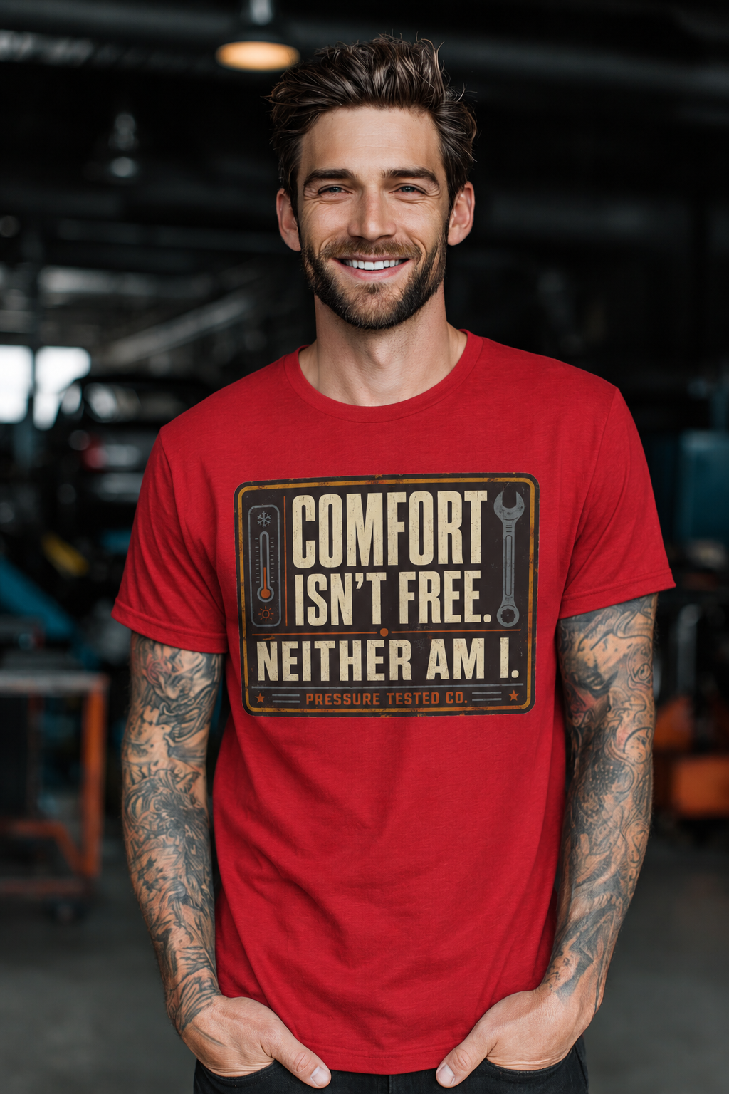 COMFORT-ISN'T-FREE-RED Comfort Isn't Free. Neither Am I.