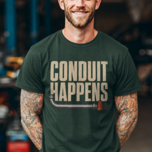 Conduit Happens Tee – Funny Shirt for Electricians & Tradespeople - Image 11