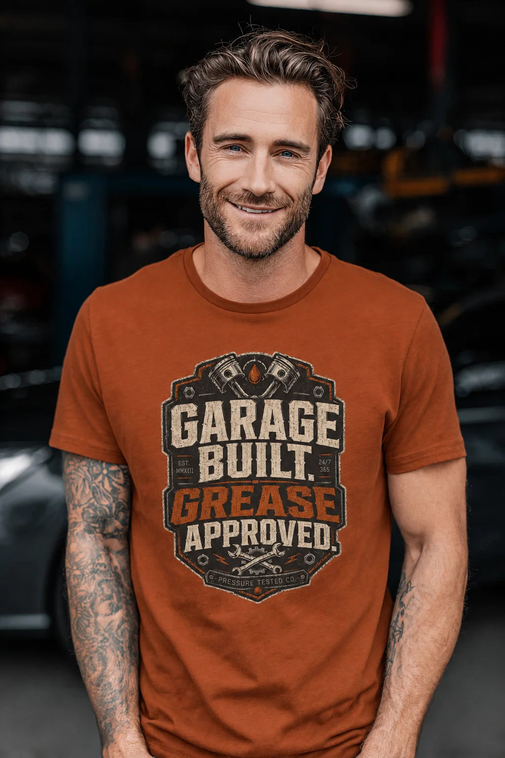 GARAGE-BUILT-GREASE-APPROVED-AUTUMN Garage Built. Grease Approved.