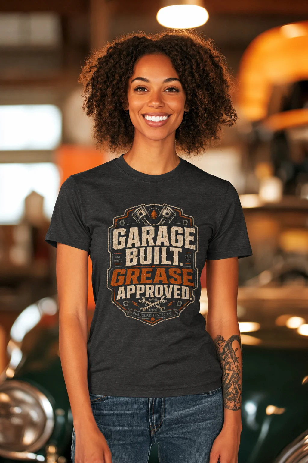 GARAGE-BUILT-GREASE-APPROVED-DRK-GRAY Garage Built. Grease Approved.