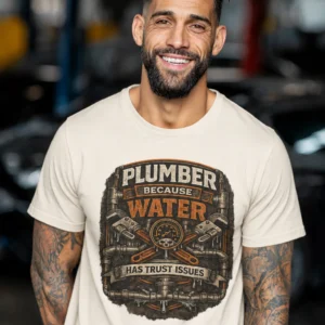 Plumber Because Water Has Trust Issues T-Shirt - Image 6