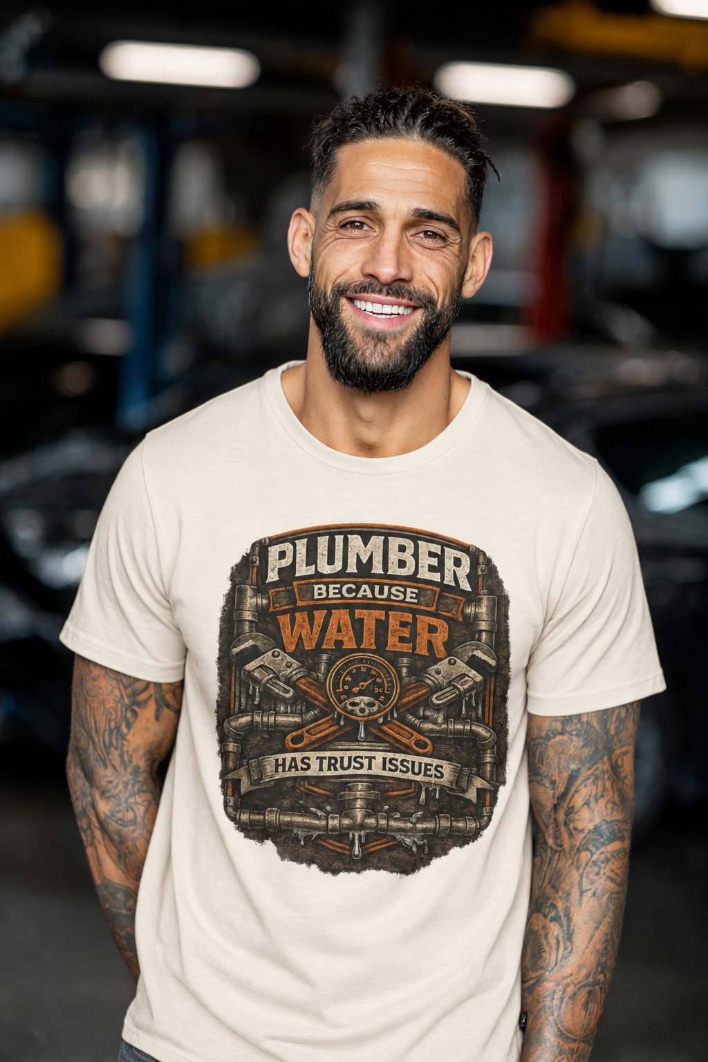 Plumber Because Water Has Trust Issues T-Shirt - Image 8