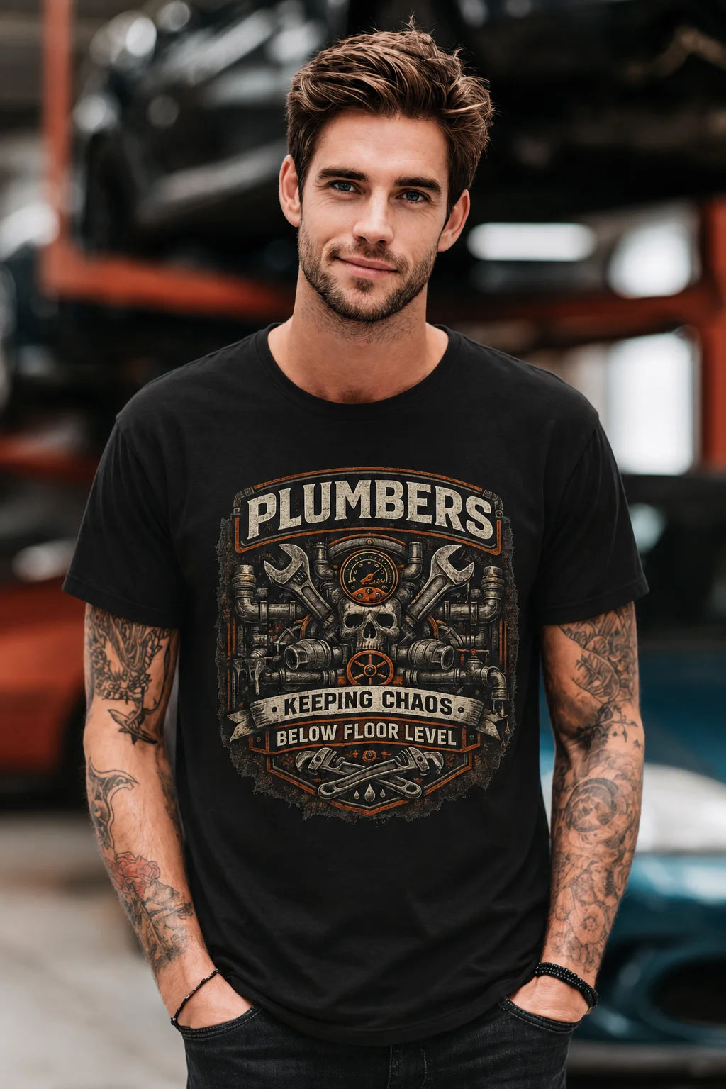 Plumbers. Keeping Chaos Below Floor Level.