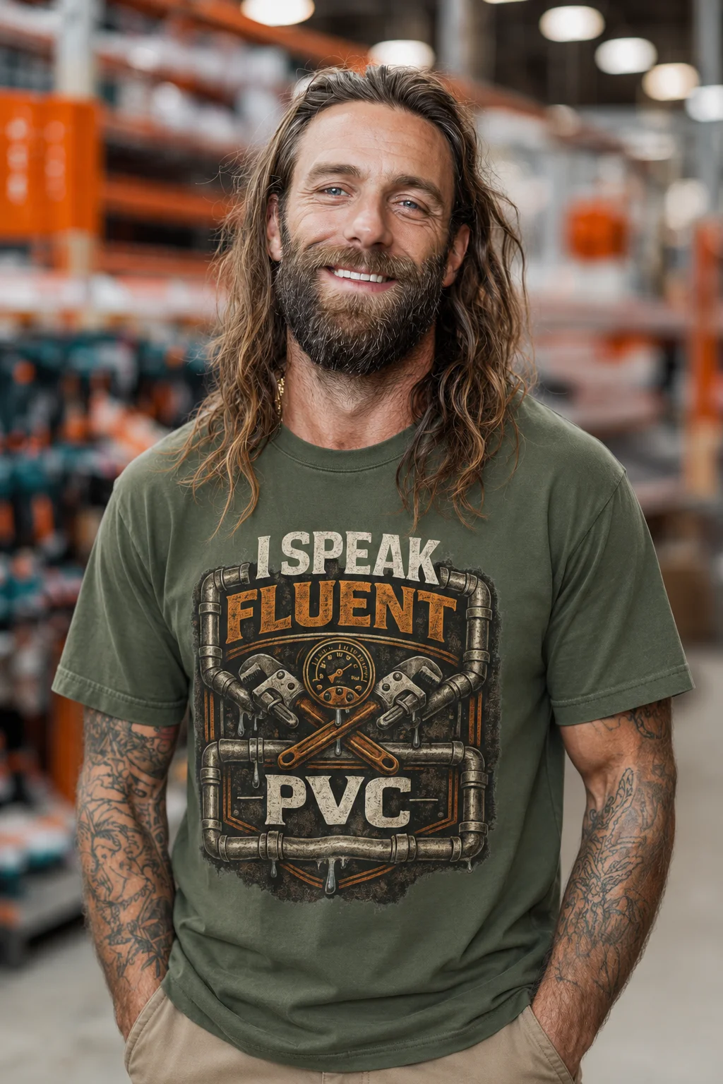 SPEAK-FLUENT-PVC-MILGRN I Speak Fluent PVC.