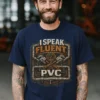 SPEAK-FLUENT-PVC-NAVY I Speak Fluent PVC.