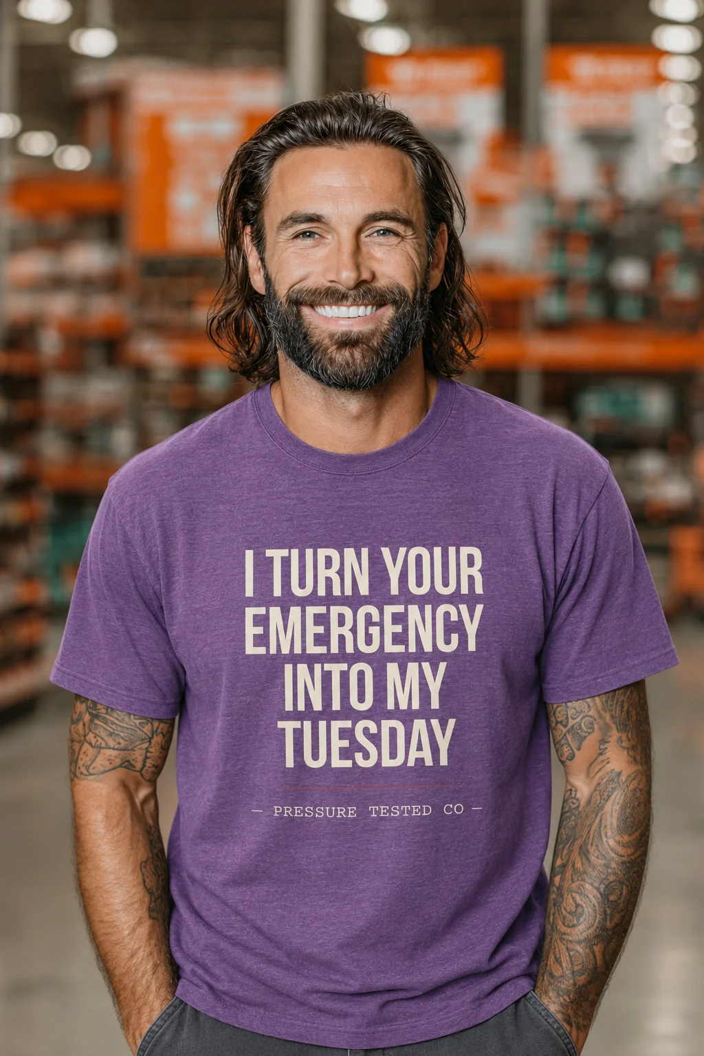 YOUR-EMERGENCY-TEAM-HEATHER-PURPLE I Turn Your Emergency Into My Tuesday