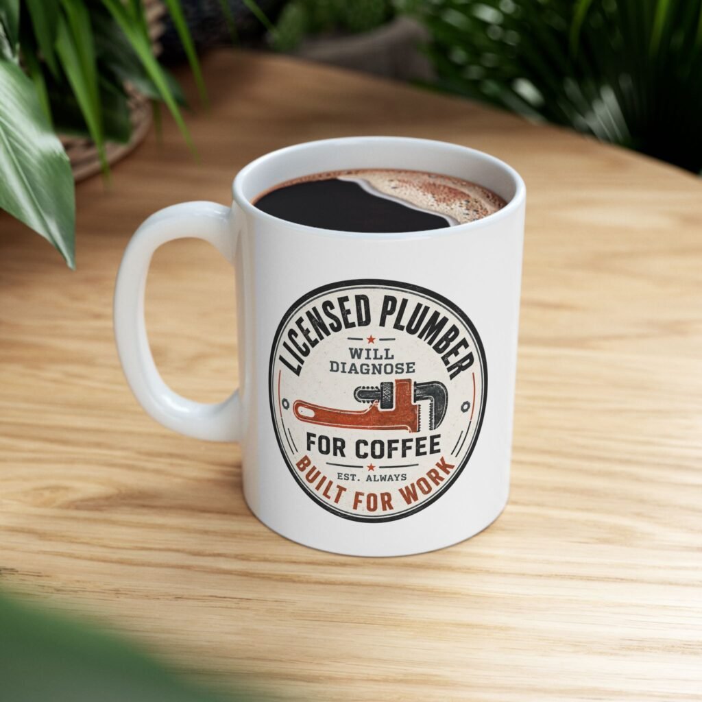 Licensed Plumber Coffee Mug – "Will Diagnose for Coffee" 11oz or 15oz