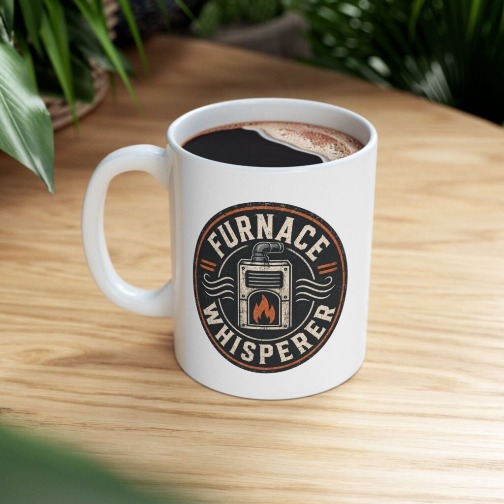 HVAC Repair Tech Coffee Mug 11oz — "Furnace Whisperer" Funny HVAC Technician Coffee Cup (11oz)