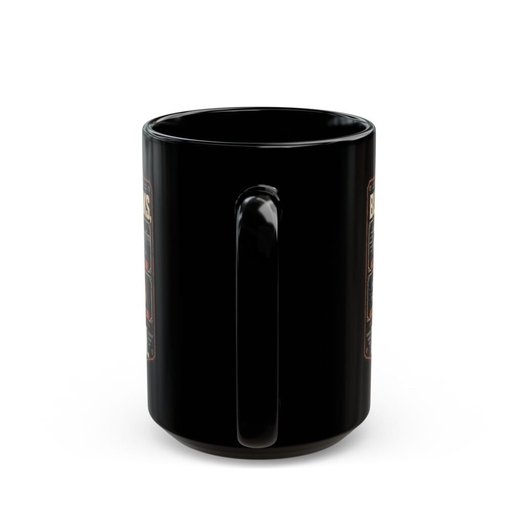 Home Repair Tech Mug — "If It Blows, Leaks, Freezes or Burns I'm In" Black Coffee Cup