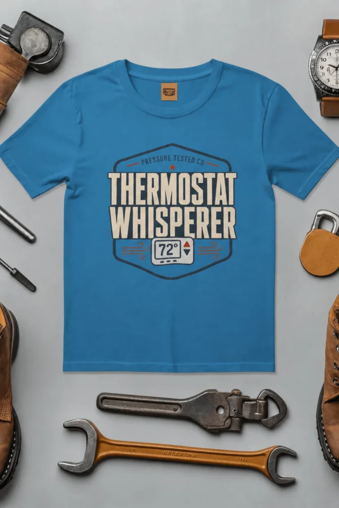 Thermostat Whisperer T‑Shirt — Funny HVAC Technician Tee (72 Design)