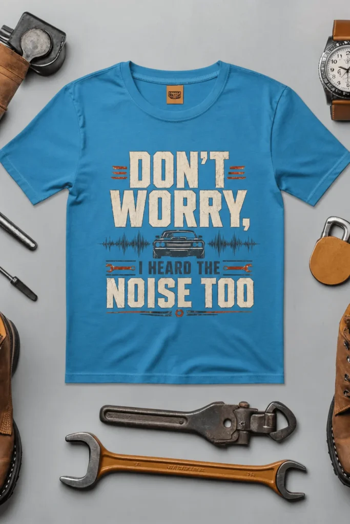 Funny Mechanic Tech T‑Shirt - "Don't Worry, I Heard The Noise Too" Vintage Tool Shirt