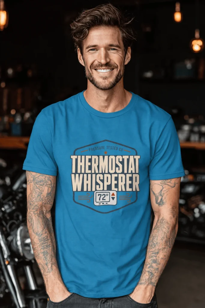 Thermostat Whisperer T‑Shirt — Funny HVAC Technician Tee (72 Design)