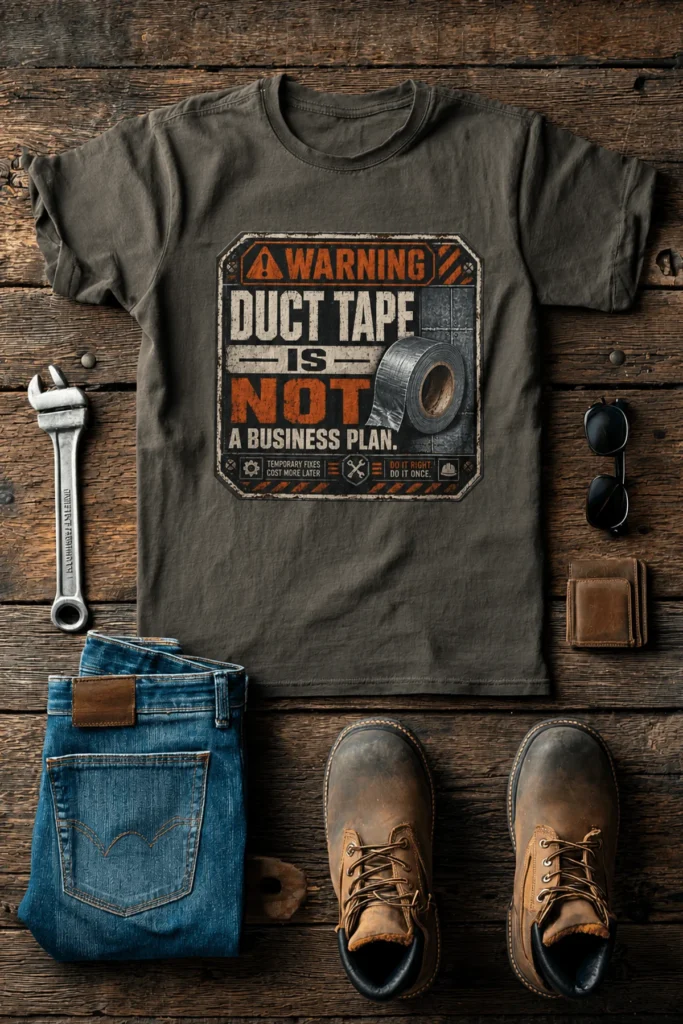 Warning. Duct Tape Is Not A Business Plan.