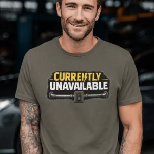 Electrician T-Shirt — "Currently Unavailable" Funny Vintage Tradesman Tee - Image 4
