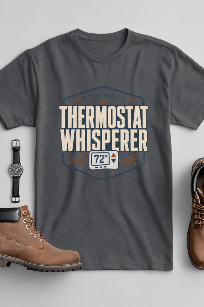 Thermostat Whisperer T‑Shirt — Funny HVAC Technician Tee (72 Design)