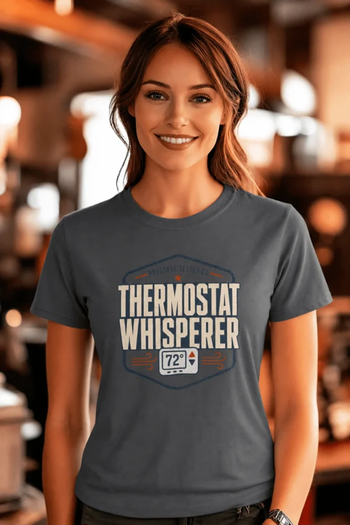 Thermostat Whisperer T‑Shirt — Funny HVAC Technician Tee (72 Design)
