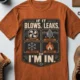 HVAC Technician T‑Shirt — "If It Blows, Leaks, Freezes or Burns I'm In" Retro Tradesmen Tee — autumn — Flat-lay HVAC Technician T‑Shirt — "If It Blows, Leaks, Freezes or Burns I'm In" Retro Tradesmen Tee — autumn t-shirt, flat-lay product photo | Pressure Tested Co