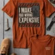 Funny Electrician Tech Tee - Back "I Make Bad Wiring Expensive" — Front "Wired For Success" Vintage Work Tee — autumn — Flat-lay Funny Electrician Tech Tee - Back "I Make Bad Wiring Expensive" — Front "Wired For Success" Vintage Work Tee — autumn t-shirt, flat-lay product photo | Pressure Tested Co