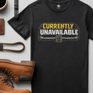 Electrician T-Shirt — "Currently Unavailable" Funny Vintage Tradesman Tee - Image 9