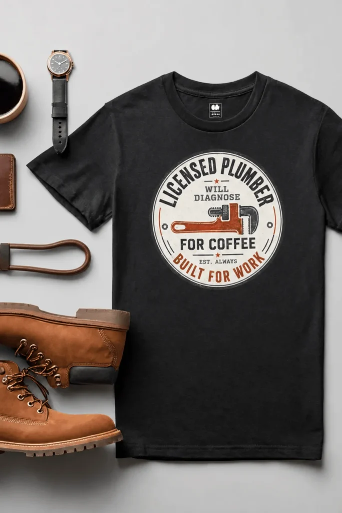 Licensed Plumber Will Diagnose For Coffee, Plumber Shirt, Gift for Plumber