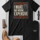 Funny Electrician Tech Tee - Back "I Make Bad Wiring Expensive" — Front "Wired For Success" Vintage Work Tee — black — Flat-lay Funny Electrician Tech Tee - Back "I Make Bad Wiring Expensive" — Front "Wired For Success" Vintage Work Tee — black t-shirt, flat-lay product photo | Pressure Tested Co