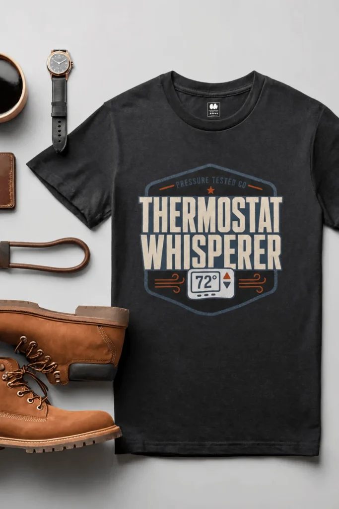 Thermostat Whisperer T‑Shirt — Funny HVAC Technician Tee (72 Design)
