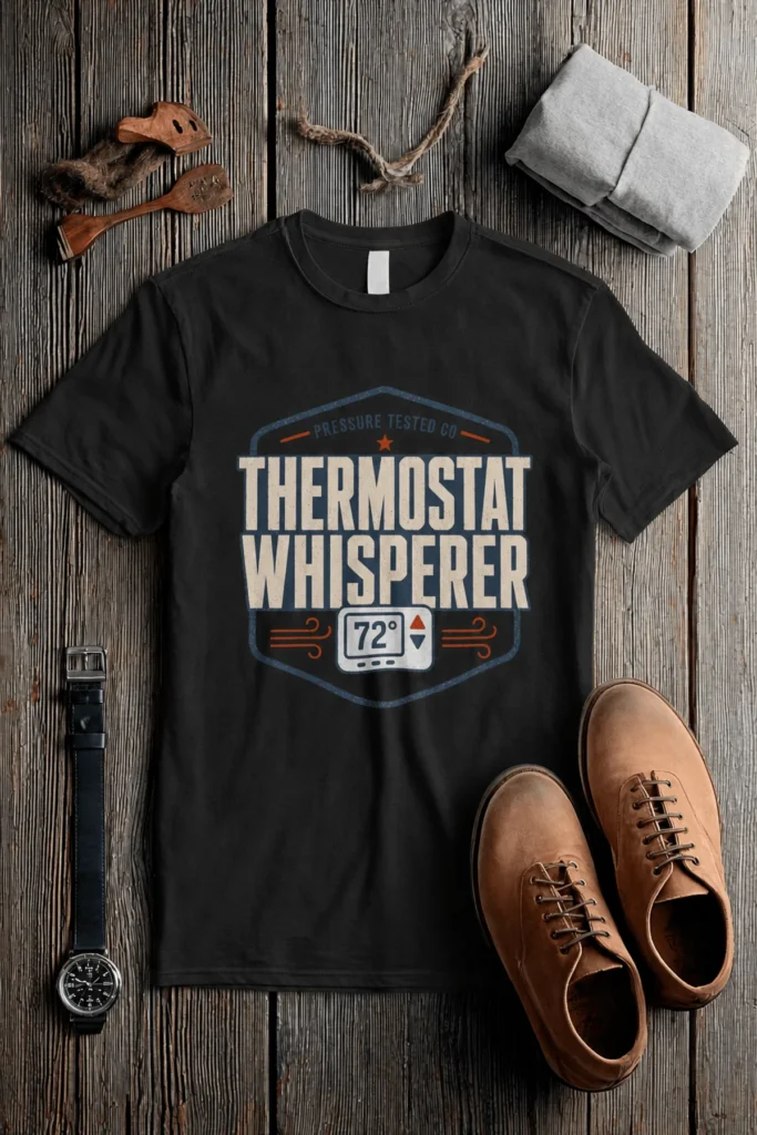 Thermostat Whisperer T‑Shirt — Funny HVAC Technician Tee (72 Design)