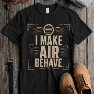 I Make Air Behave T-Shirt — HVAC Technician Vintage Tee, Heating, Cooling, funny trade shirt - Image 5