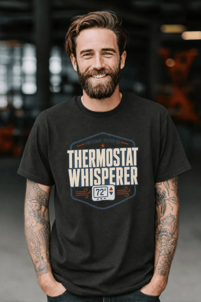 Thermostat Whisperer T‑Shirt — Funny HVAC Technician Tee (72 Design)