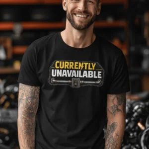 Electrician T-Shirt — "Currently Unavailable" Funny Vintage Tradesman Tee - Image 8