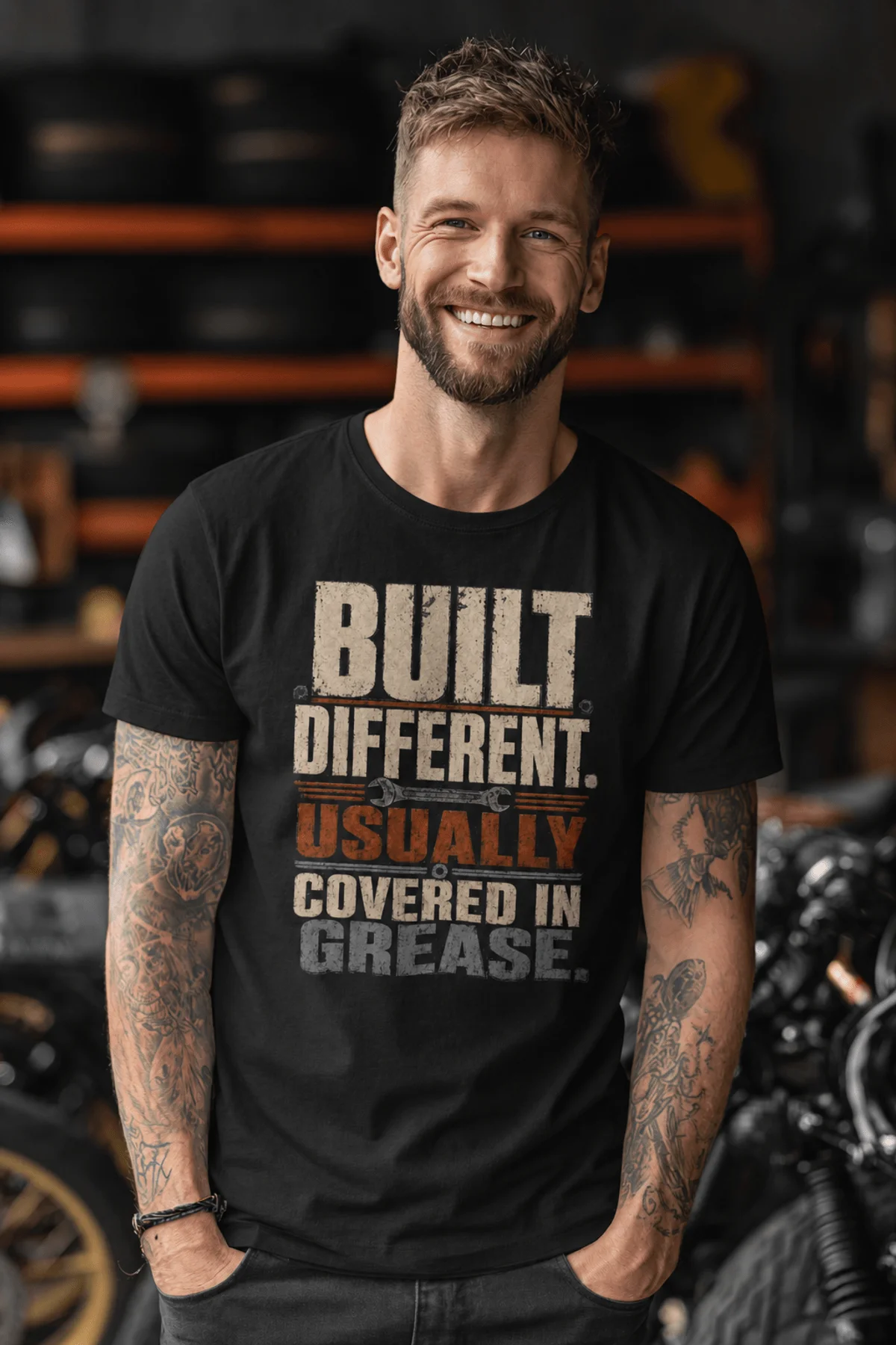 Built Different. Usually Covered In Grease.