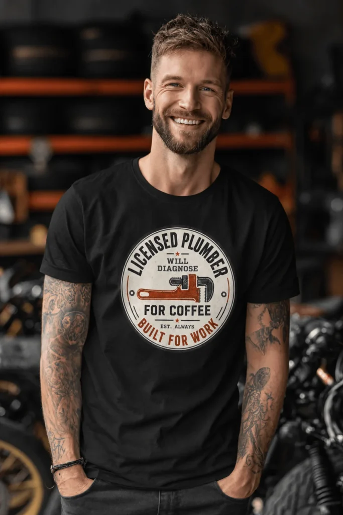 Licensed Plumber Will Diagnose For Coffee, Plumber Shirt, Gift for Plumber
