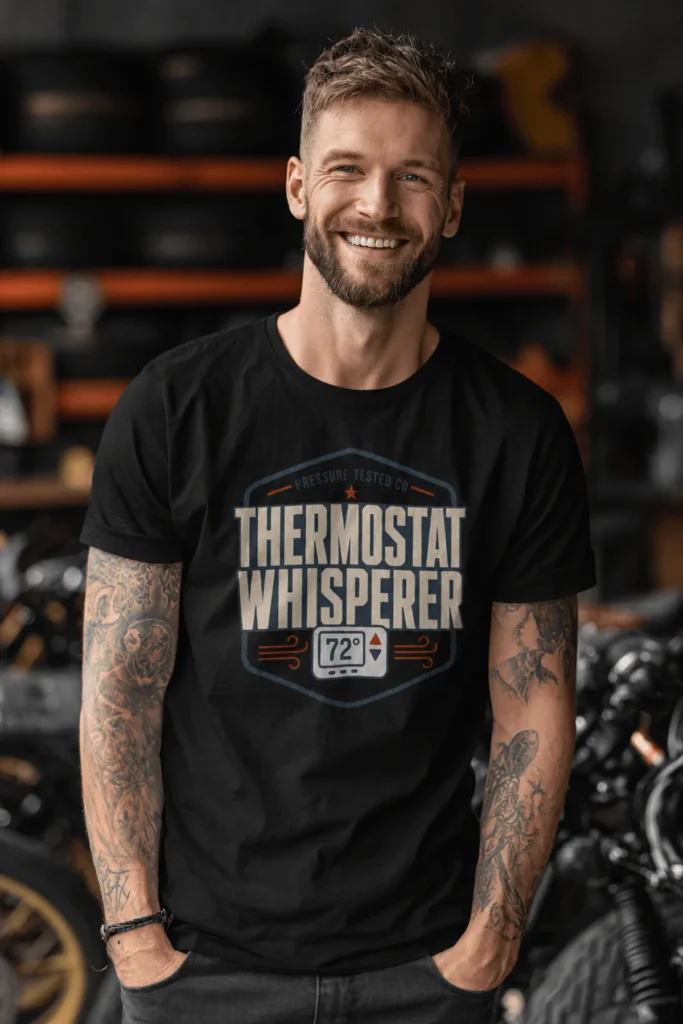 Thermostat Whisperer T‑Shirt — Funny HVAC Technician Tee (72 Design)
