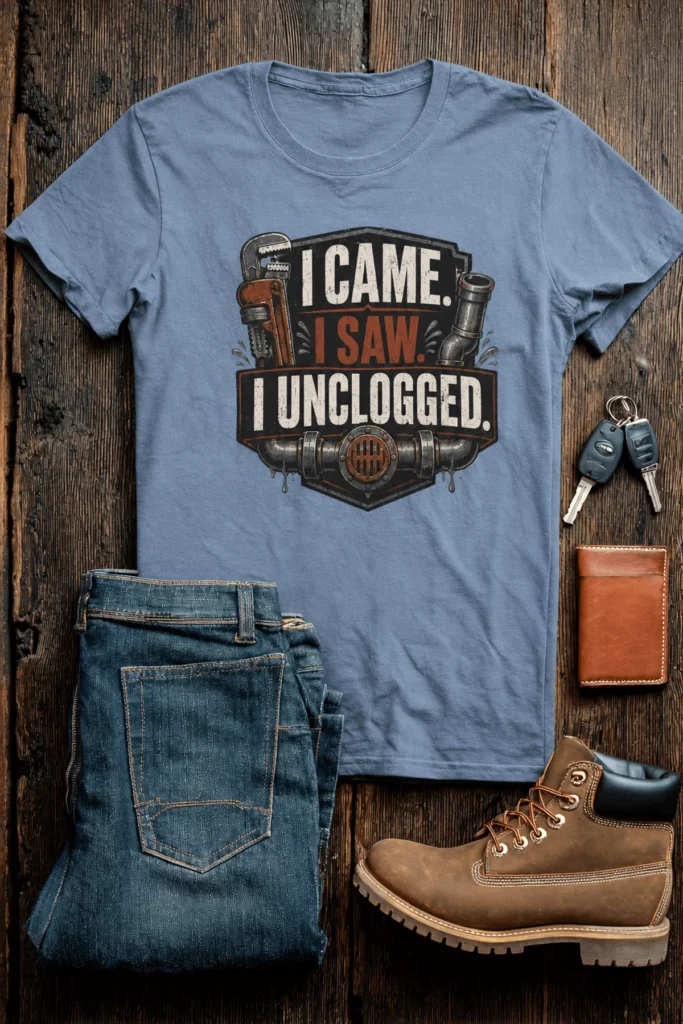 I Came. I Saw. I Unclogged. Plumber T-Shirt